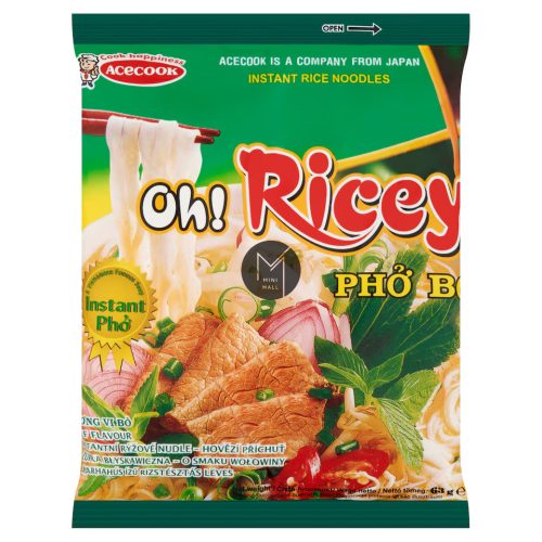 Oh Ricey - marhás ízű instant pho tészta