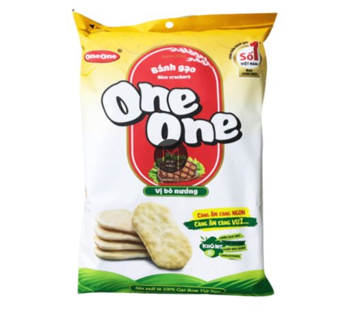 One One - sós édes rizskeksz - grillezett marhás ízű