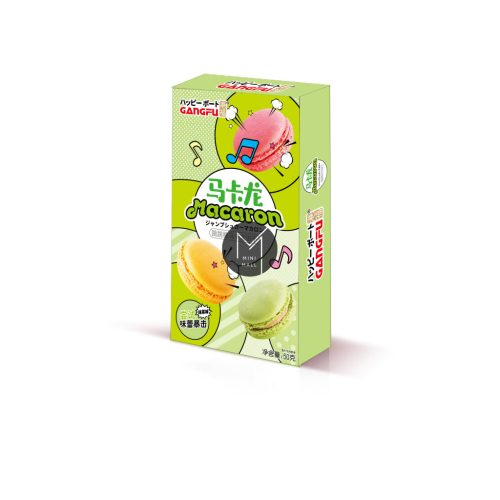 Macaron - matcha ízű (robbanó cukorkás)